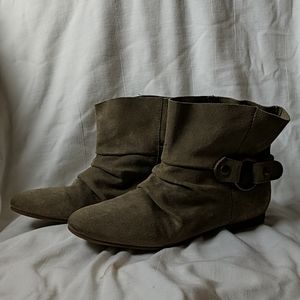 Nine West Leather Worn Look Western Boot Bootie 9
